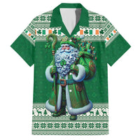 Ireland Christmas Family Matching Short Sleeve Bodycon Dress and Hawaiian Shirt Irish Santa Claus - Wonder Print Shop