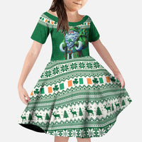 Ireland Christmas Family Matching Summer Maxi Dress and Hawaiian Shirt Irish Santa Claus - Wonder Print Shop