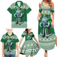 Ireland Christmas Family Matching Summer Maxi Dress and Hawaiian Shirt Irish Santa Claus - Wonder Print Shop