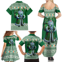 Ireland Christmas Family Matching Summer Maxi Dress and Hawaiian Shirt Irish Santa Claus - Wonder Print Shop