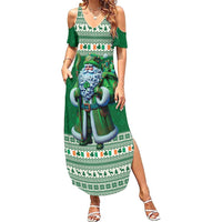 Ireland Christmas Family Matching Summer Maxi Dress and Hawaiian Shirt Irish Santa Claus - Wonder Print Shop