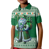 Ireland Christmas Kid Polo Shirt Irish Santa Claus - Wonder Print Shop