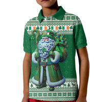 Ireland Christmas Kid Polo Shirt Irish Santa Claus - Wonder Print Shop