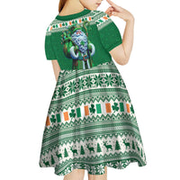 Ireland Christmas Kid Short Sleeve Dress Irish Santa Claus - Wonder Print Shop
