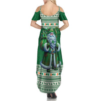 Ireland Christmas Summer Maxi Dress Irish Santa Claus - Wonder Print Shop