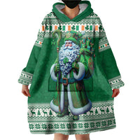 Ireland Christmas Wearable Blanket Hoodie Irish Santa Claus - undefined