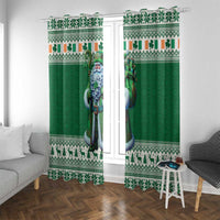 Ireland Christmas Window Curtain Irish Santa Claus - Wonder Print Shop