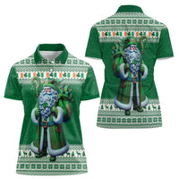 Ireland Christmas Women Polo Shirt Irish Santa Claus - undefined