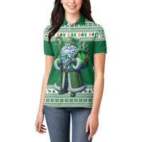 Ireland Christmas Women Polo Shirt Irish Santa Claus - undefined