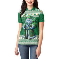 Ireland Christmas Women Polo Shirt Irish Santa Claus - undefined