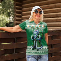 Ireland Christmas Women Polo Shirt Irish Santa Claus - undefined