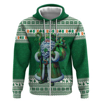 Ireland Christmas Zip Hoodie Irish Santa Claus - Wonder Print Shop