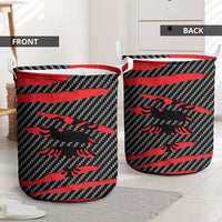 Albania Beast Laundry Basket Ripped Flag Graphic - Wonder Print Shop