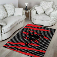 Albania Beast Area Rug Ripped Flag Graphic - Wonder Print Shop