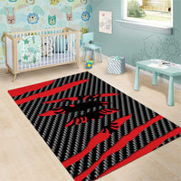 Albania Beast Area Rug Ripped Flag Graphic - Wonder Print Shop