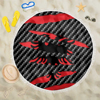 Albania Beast Beach Blanket Ripped Flag Graphic - Wonder Print Shop