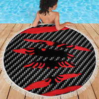 Albania Beast Beach Blanket Ripped Flag Graphic - Wonder Print Shop