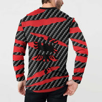 Albania Beast Button Sweatshirt Ripped Flag Graphic - Wonder Print Shop