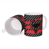 Albania Beast Ceramic Mug Ripped Flag Graphic - Wonder Print Shop