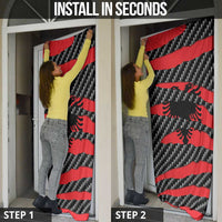 Albania Beast Door Cover Ripped Flag Graphic - Wonder Print Shop