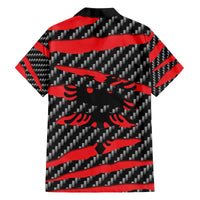 Albania Beast Family Matching Off The Shoulder Long Sleeve Dress and Hawaiian Shirt Ripped Flag Graphic - Wonder Print Shop