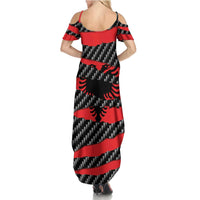 Albania Beast Family Matching Summer Maxi Dress and Hawaiian Shirt Ripped Flag Graphic - Wonder Print Shop