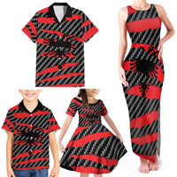 Albania Beast Family Matching Tank Maxi Dress and Hawaiian Shirt Ripped Flag Graphic - Wonder Print Shop