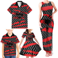 Albania Beast Family Matching Tank Maxi Dress and Hawaiian Shirt Ripped Flag Graphic - Wonder Print Shop