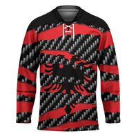 Albania Beast Hockey Jersey Ripped Flag Graphic - Wonder Print Shop