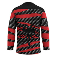 Albania Beast Hockey Jersey Ripped Flag Graphic - Wonder Print Shop