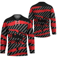 Albania Beast Hockey Jersey Ripped Flag Graphic - Wonder Print Shop