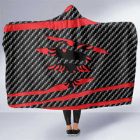 Albania Beast Hooded Blanket Ripped Flag Graphic - Wonder Print Shop
