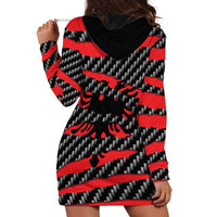 Albania Beast Hoodie Dress Ripped Flag Graphic - Wonder Print Shop