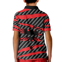Albania Beast Kid Polo Shirt Ripped Flag Graphic - Wonder Print Shop