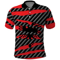 Albania Beast Polo Shirt Ripped Flag Graphic - Wonder Print Shop