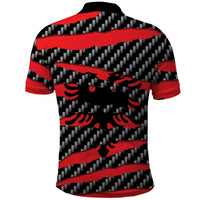 Albania Beast Polo Shirt Ripped Flag Graphic - Wonder Print Shop