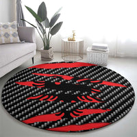Albania Beast Round Carpet Ripped Flag Graphic - Wonder Print Shop