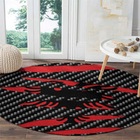 Albania Beast Round Carpet Ripped Flag Graphic - Wonder Print Shop