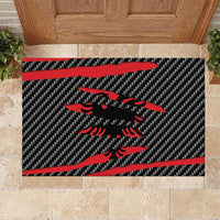 Albania Beast Rubber Doormat Ripped Flag Graphic - Wonder Print Shop