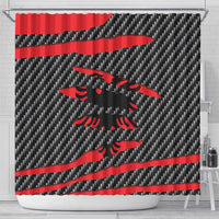 Albania Beast Shower Curtain Ripped Flag Graphic - Wonder Print Shop