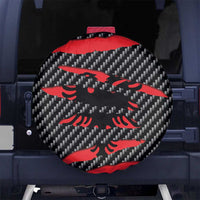 Albania Beast Spare Tire Cover Ripped Flag Graphic - Wonder Print Shop