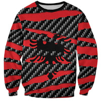 Albania Beast Sweatshirt Ripped Flag Graphic - Wonder Print Shop