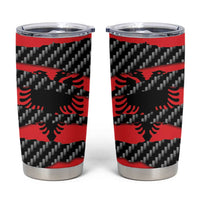 Albania Beast Tumbler Cup Ripped Flag Graphic - Wonder Print Shop