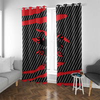 Albania Beast Window Curtain Ripped Flag Graphic - Wonder Print Shop