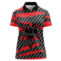 Albania Beast Women Polo Shirt Ripped Flag Graphic - Wonder Print Shop