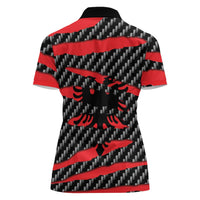 Albania Beast Women Polo Shirt Ripped Flag Graphic - Wonder Print Shop
