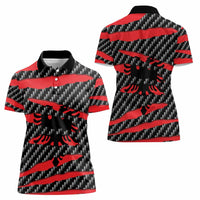 Albania Beast Women Polo Shirt Ripped Flag Graphic - Wonder Print Shop