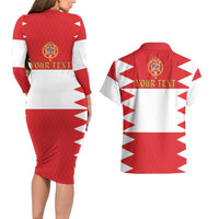 Personalized Polish-Lithuanian Commonwealth Couples Matching Long Sleeve Bodycon Dress and Hawaiian Shirt Royal Coat Of Arms Style