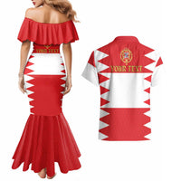 Personalized Polish-Lithuanian Commonwealth Couples Matching Mermaid Dress and Hawaiian Shirt Royal Coat Of Arms Style