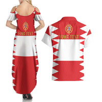 Personalized Polish-Lithuanian Commonwealth Couples Matching Summer Maxi Dress and Hawaiian Shirt Royal Coat Of Arms Style
